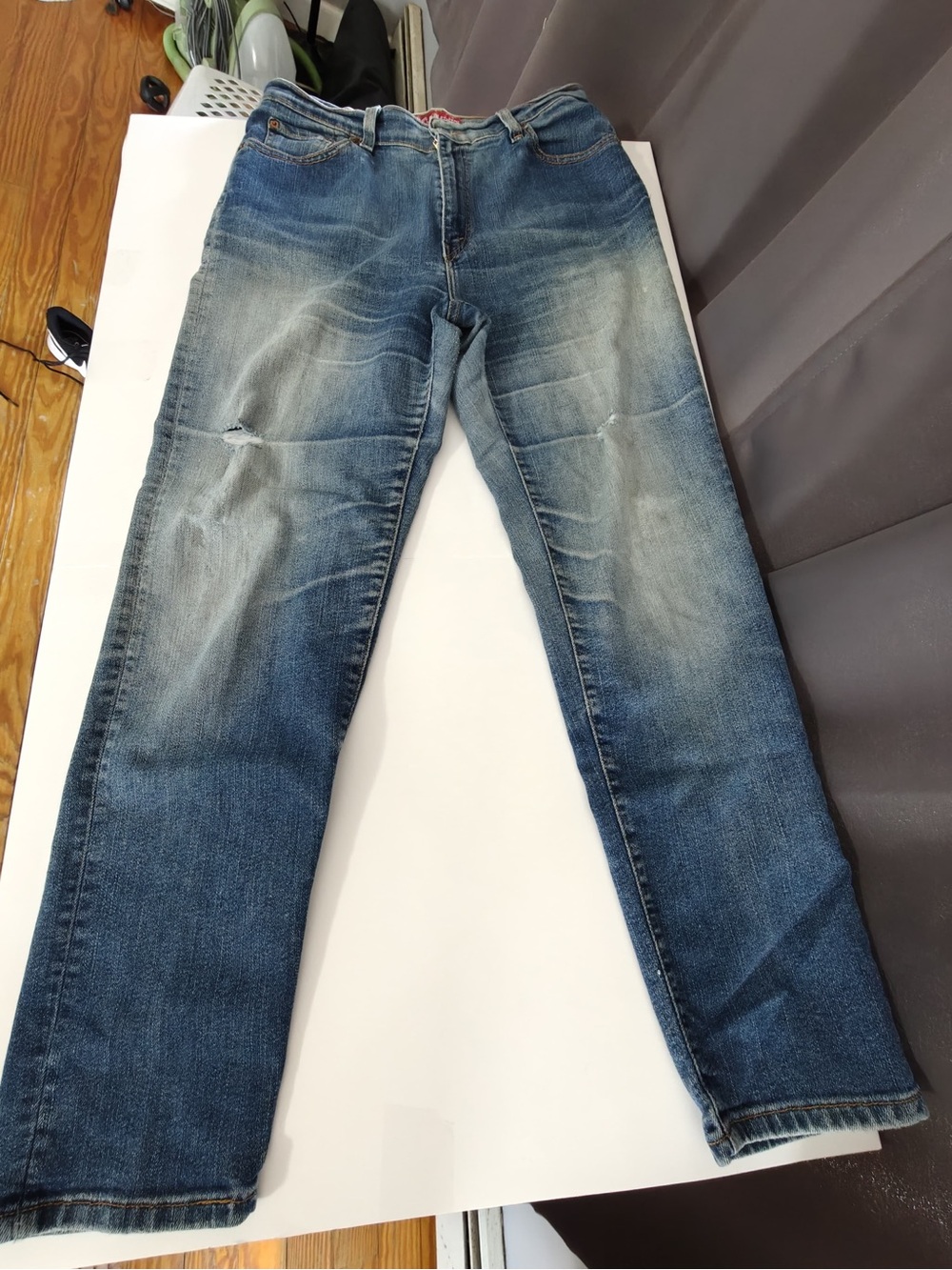 Miss Levi 512 Blue Washed Straight-Leg Jeans